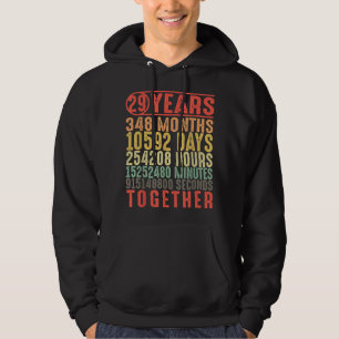 29 Year 29th Wedding Anniversary Gifts for Her Him Hoodie