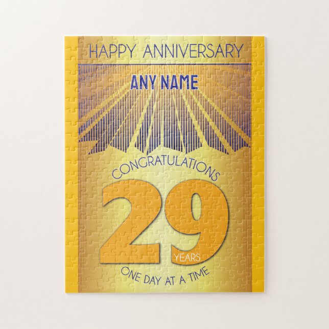 29 Year | AA 12 Step Anniversary Personalized Jigsaw Puzzle (Vertical)