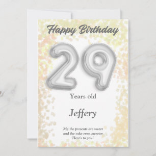29 year old Happy Birthday card