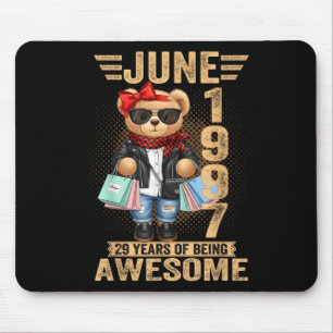 29 year old june 1997 teddy bear 29th birthday mouse mat