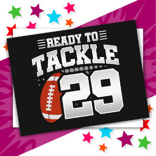 29 Year Old Tackle Football Party 29th Birthday Postcard