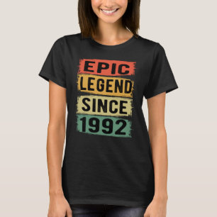 29 Years Old Bday 1992 Epic Legend 29th Birthday T-Shirt