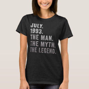 29 Years Old Birthday The Man Myth Legend July 19 T-Shirt