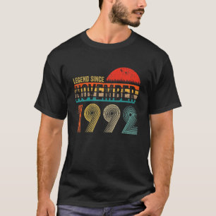 29 Years Old Retro Birthday Gift Legend Since Nove T-Shirt