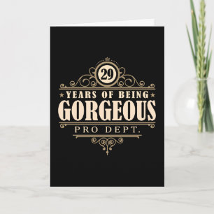 29th Birthday (29 Years Of Being Gorgeous) Card