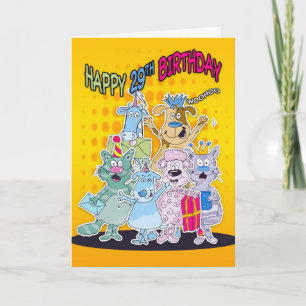29th Birthday Card - Moonies Doodlematoons