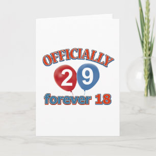 29th birthday designs card