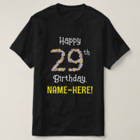 29th Birthday: Floral Flowers Number “29” + Name