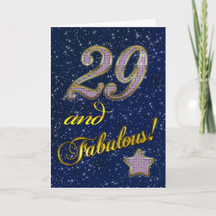29th birthday for someone Fabulous Card