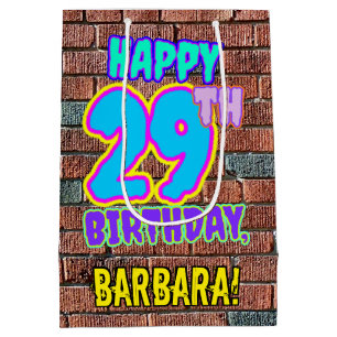 29th Birthday: Fun, Urban Graffiti Inspired Look Medium Gift Bag