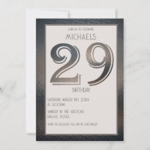 29th birthday invitation