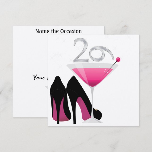 29th Birthday Party Invitation by SRF (Front/Back)
