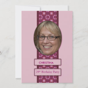 29th Birthday Party Invitation Picture and Name