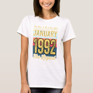 29th Birthday The Man The Myth The Legend January T-Shirt