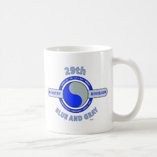 29TH INFANTRY DIVISION "BLUE AND GRAY" COFFEE MUG