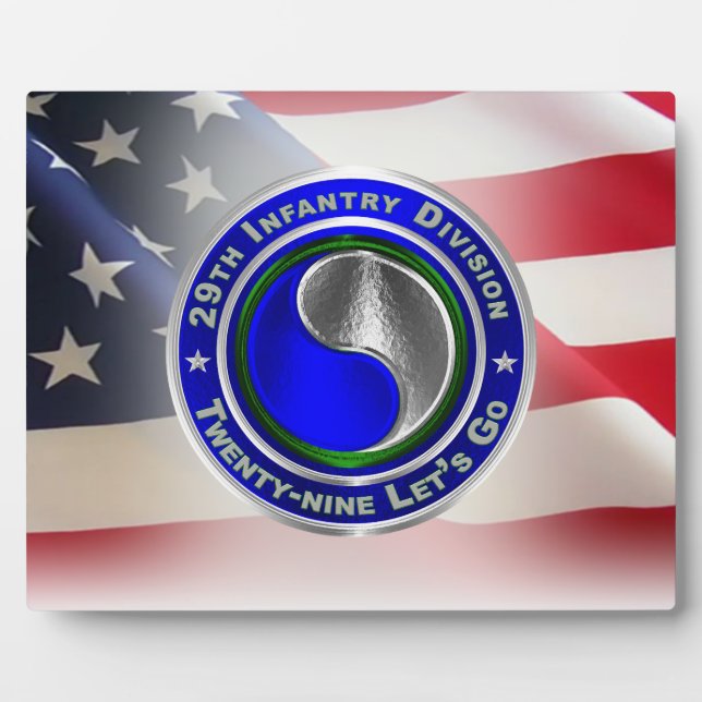 29th Infantry Division  Plaque (Front)