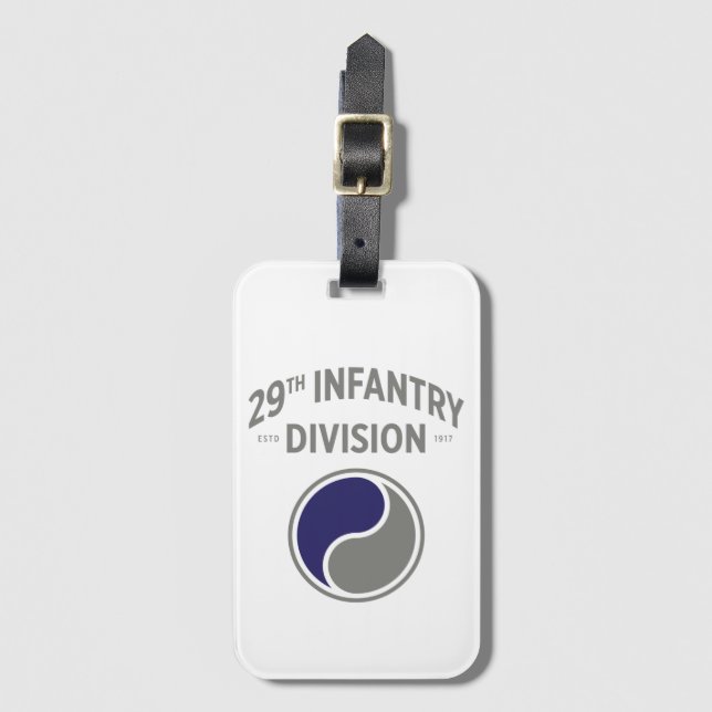 29th Infantry Division United States Military Luggage Tag (Front Vertical)
