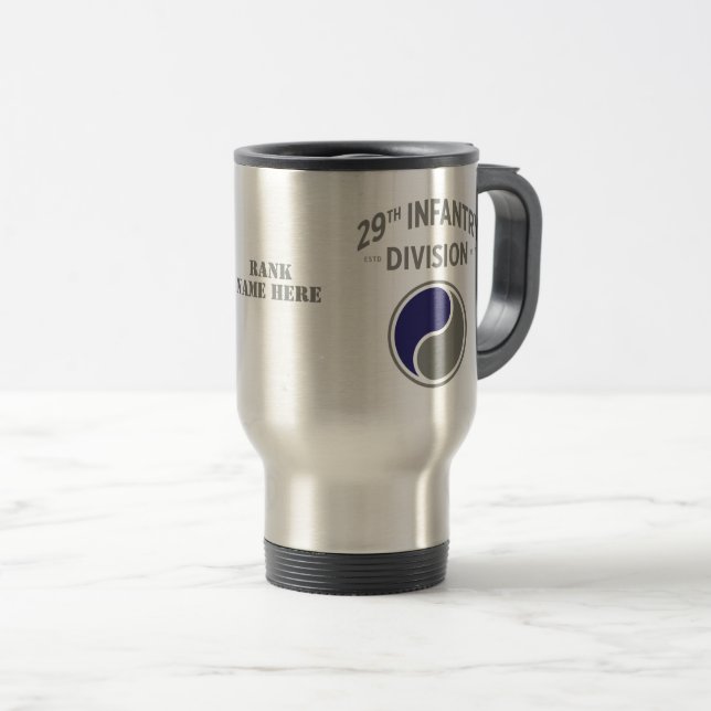 29th Infanty Division United States Military Travel Mug (Front Right)