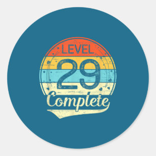 29th Wedding Anniversary Him Her Classic Round Sticker