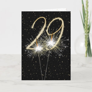 29th wedding anniversary sparklers card