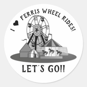2-14 Ferris Wheel Day Classic Round Sticker