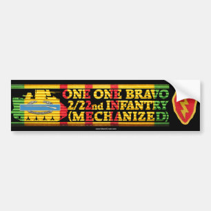2/22nd Inf. 25th Div. One One Bravo Bumper Sticker