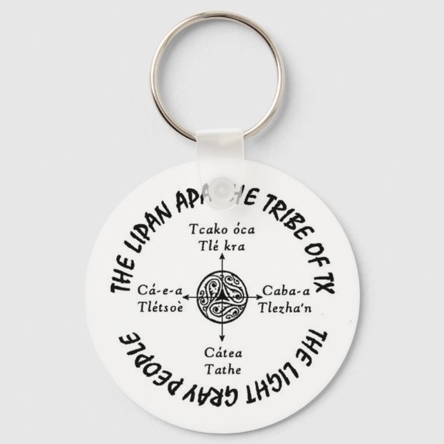 2.25" Basic Round Lipan Apache Key Chain (Front)
