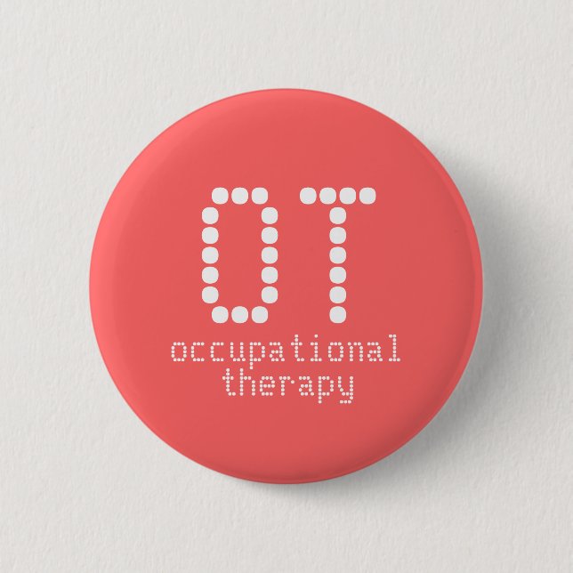 2.25" occupational therapy button - melon (Front)