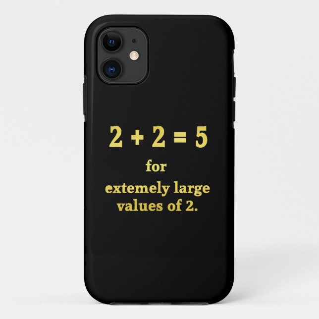 2 + 2 = 5  Funny Math Joke Case-Mate iPhone Case (Back)