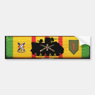 2/2nd Inf Track & Insignia VSM Bumper Sticker