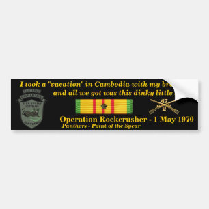 2/47th Cambodian Vacation Bumper Sticker