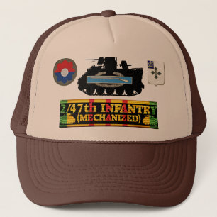 2/47th Inf. (Mech) M113, CIB & Insignia Hat