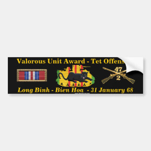 2/47th Valorous Unit - Tet Offensive 1968 Bumper Sticker
