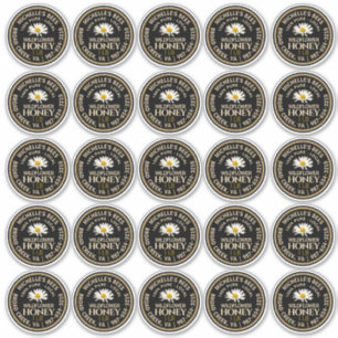 2.5" Honey Mason Jar Wide-mouth canning lid label