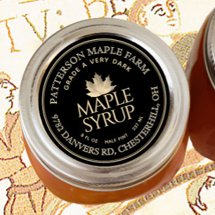 2.5" Maple Syrup Waterproof Transparent or White