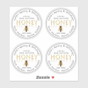2.5" Vinyl Circle Honey Mason Jar Size Label