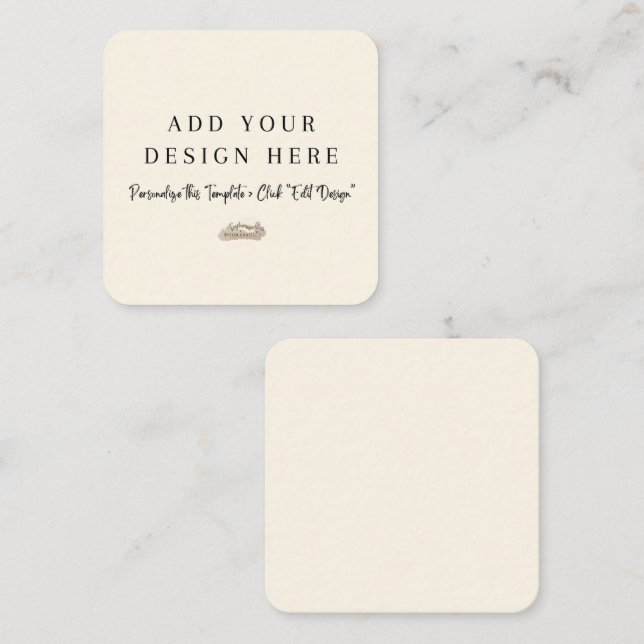 2.5" x 2.5" Rounded Neutral Enclosure Cards (Front/Back)