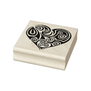 2.5" x 2.5" Rubber Stamp - Heart