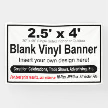 2.5' x 4' Design your Own Banner