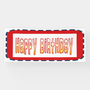 2.5' x 6' Banner HAPPYbirthday Happy+BIRTHDAY