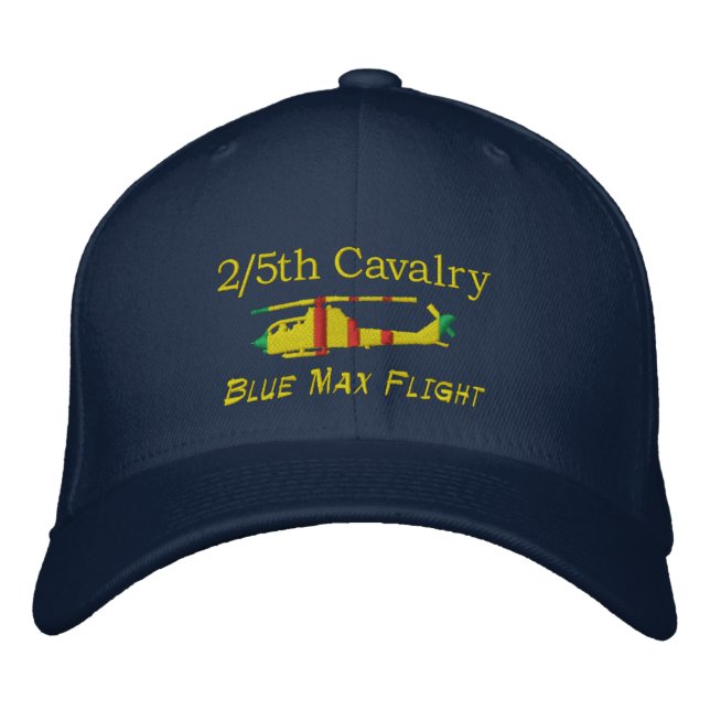 2/5th Cavalry Blue Max AH-1G Cobra Embroidered Hat (Front)