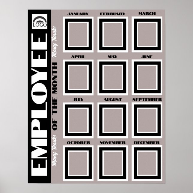 2.5X3IN photo employee of the month display Poster (Front)
