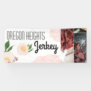 2.5'x6' Business Announcement Baby Pink Cosmos on Banner