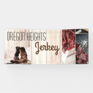 2.5'x6' Business Announcement Boots Country Rustic Banner