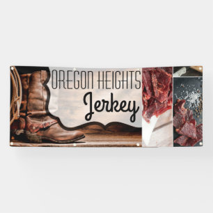 2.5'x6' Business Announcement Cowboy Boots Barn Wo Banner