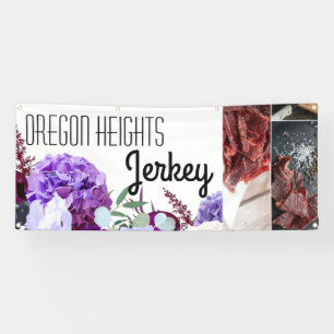 2.5'x6' Business Announcement Lavender Hibiscus on Banner