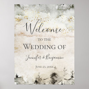 #2 Alpine Mountain Welcome to Our Wedding   Poster