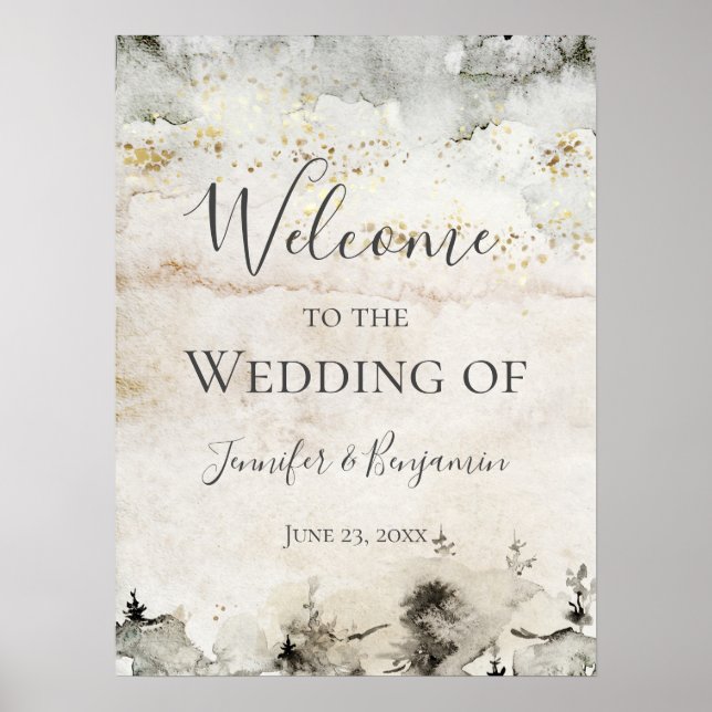 #2 Alpine Mountain Welcome to Our Wedding | Poster (Front)