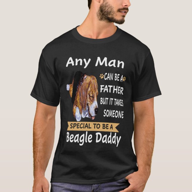 2 Any Man Beagle Daddy T-Shirt (Front)