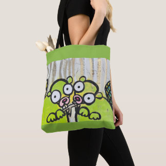 2 Beavers Green Tote Bag
